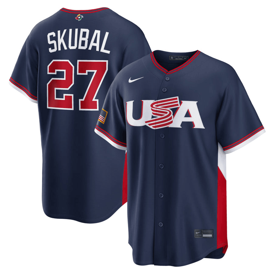 27 Tarik Skubal Usa 2026 World Baseball Classic Baseball Jersey Team Usa Wbc 2026 Merch White