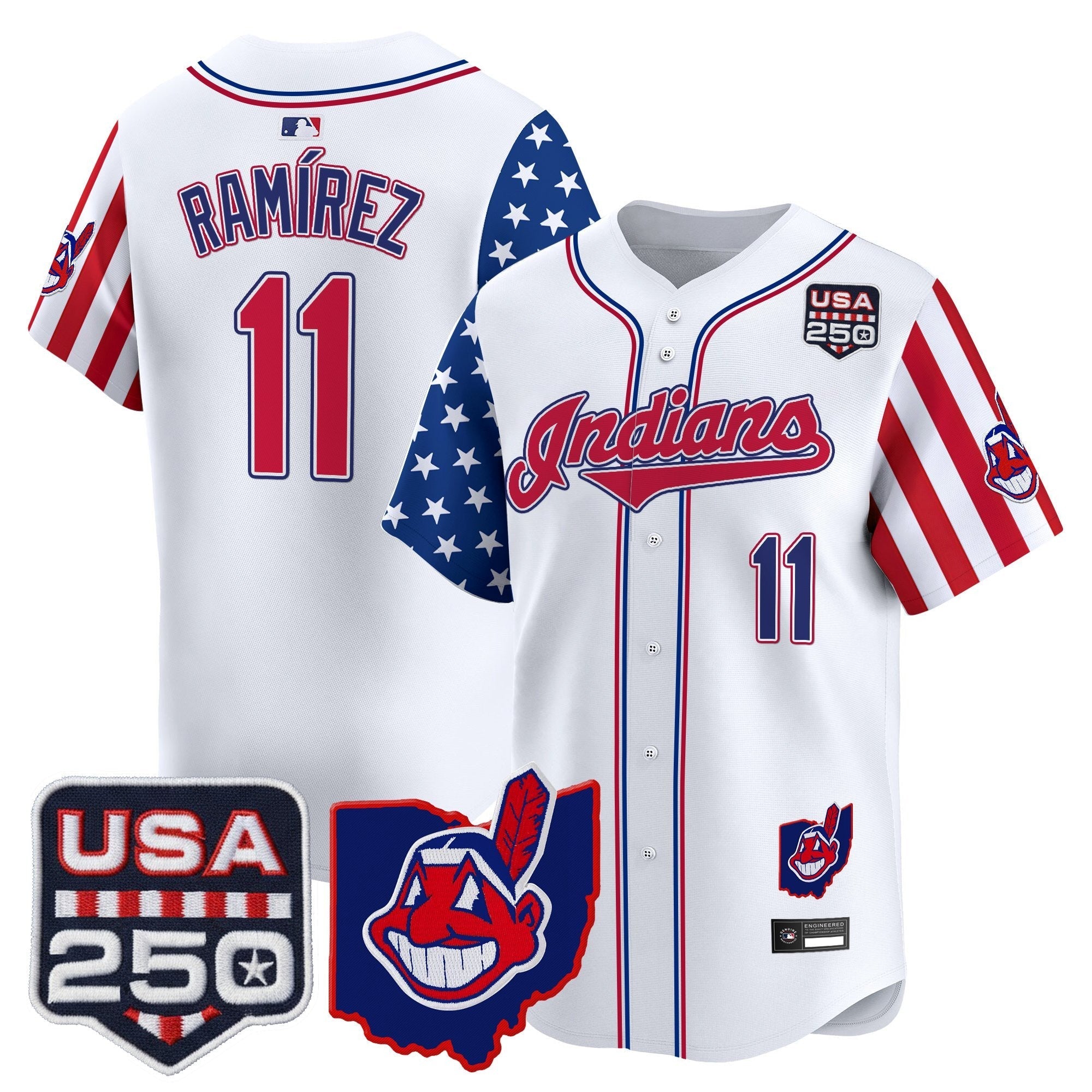 Cleveland Indians "America250 Edition" Vapor Premier Limited Men Jersey - All Stitched
