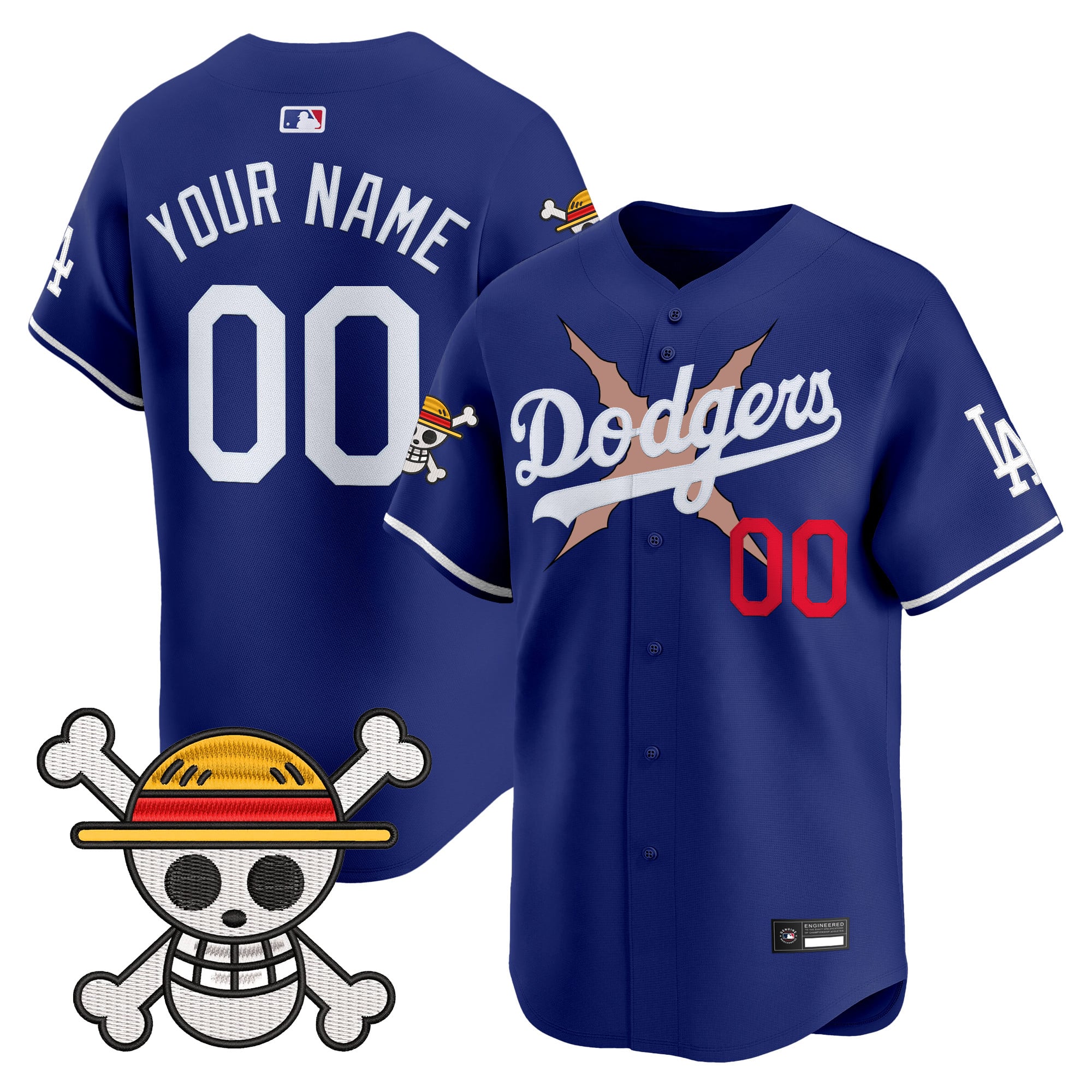 Los Angeles Dodgers x One Piece Vapor Premier Limited Custom Jersey - Stitched