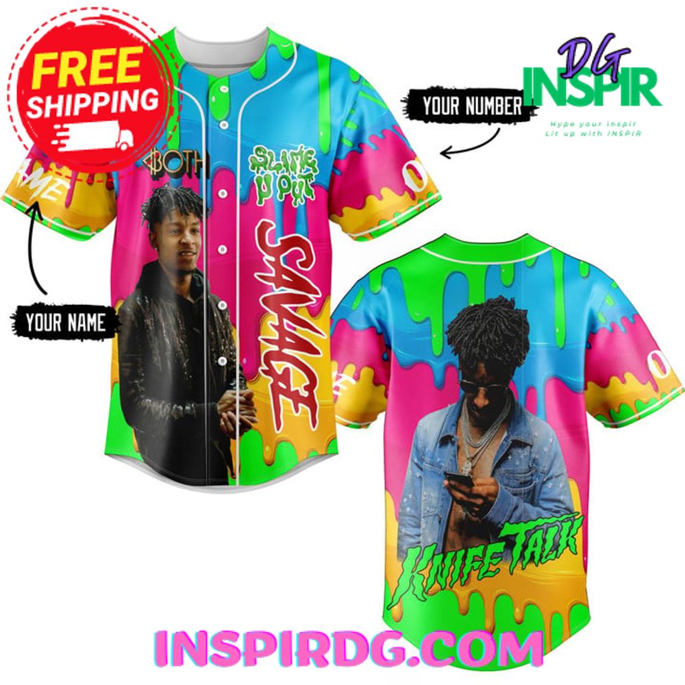 The 21 Savage Slime You Out Knife Talk Jersey Shirt