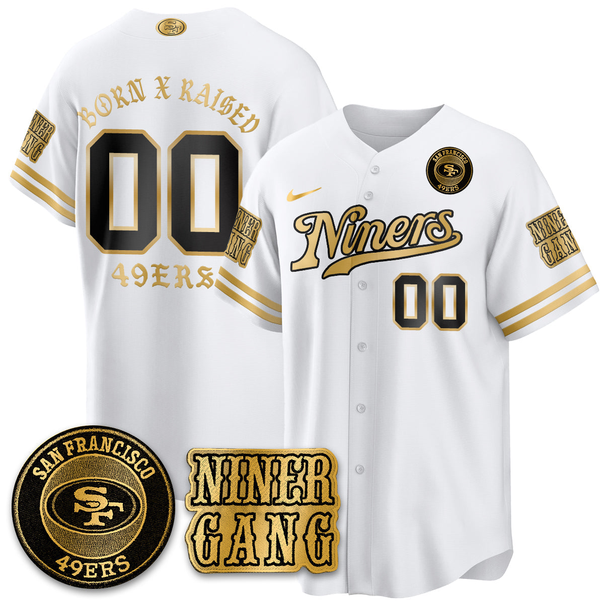 SF Born x Raised Baseball Men Jersey - All Stitched