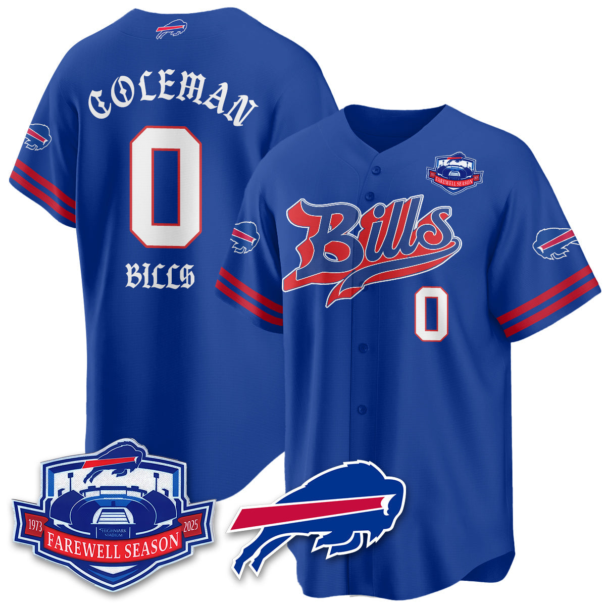 BUF Born x Raised Baseball Men Jersey - All Stitched