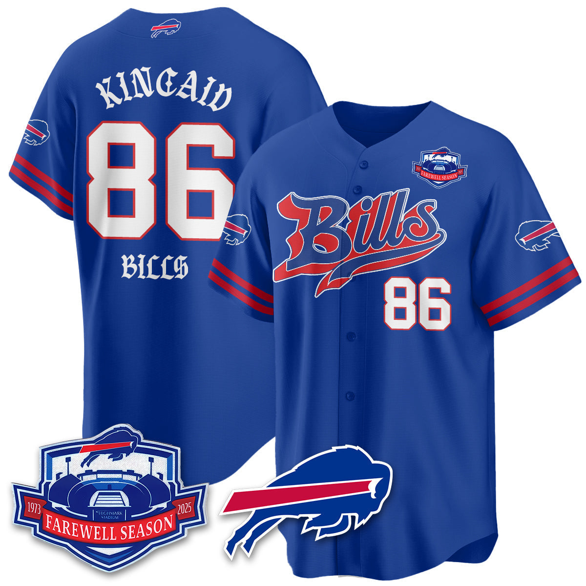 BUF Born x Raised Baseball Men Jersey - All Stitched