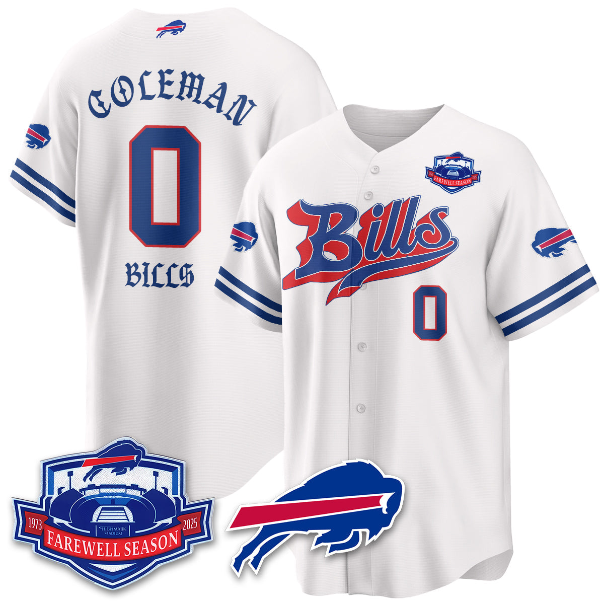 BUF Born x Raised Baseball Men Jersey - All Stitched