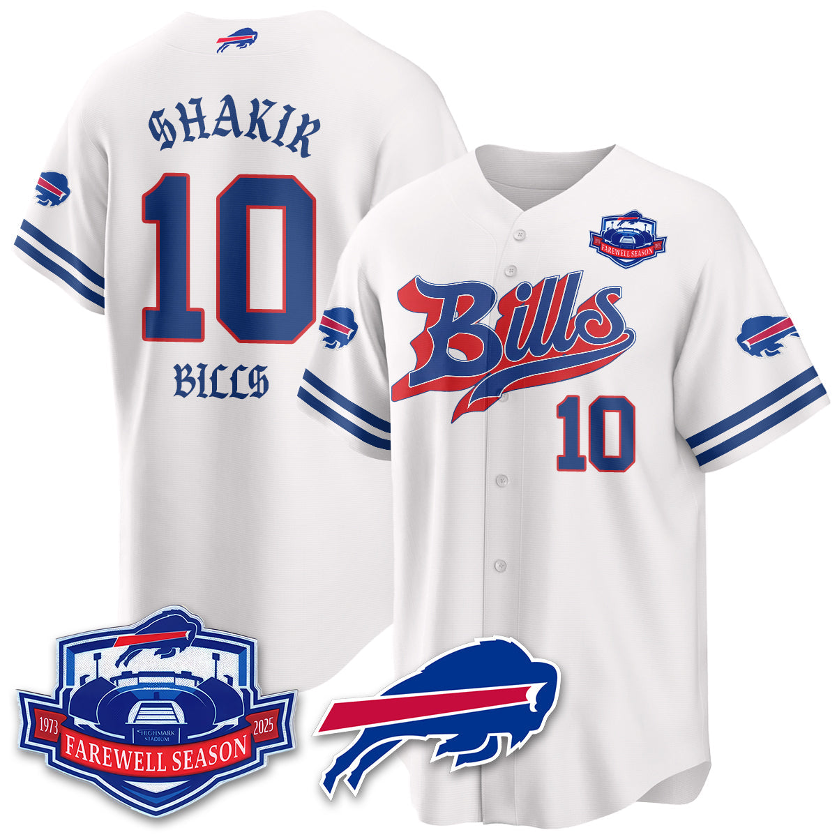 BUF Born x Raised Baseball Men Jersey - All Stitched