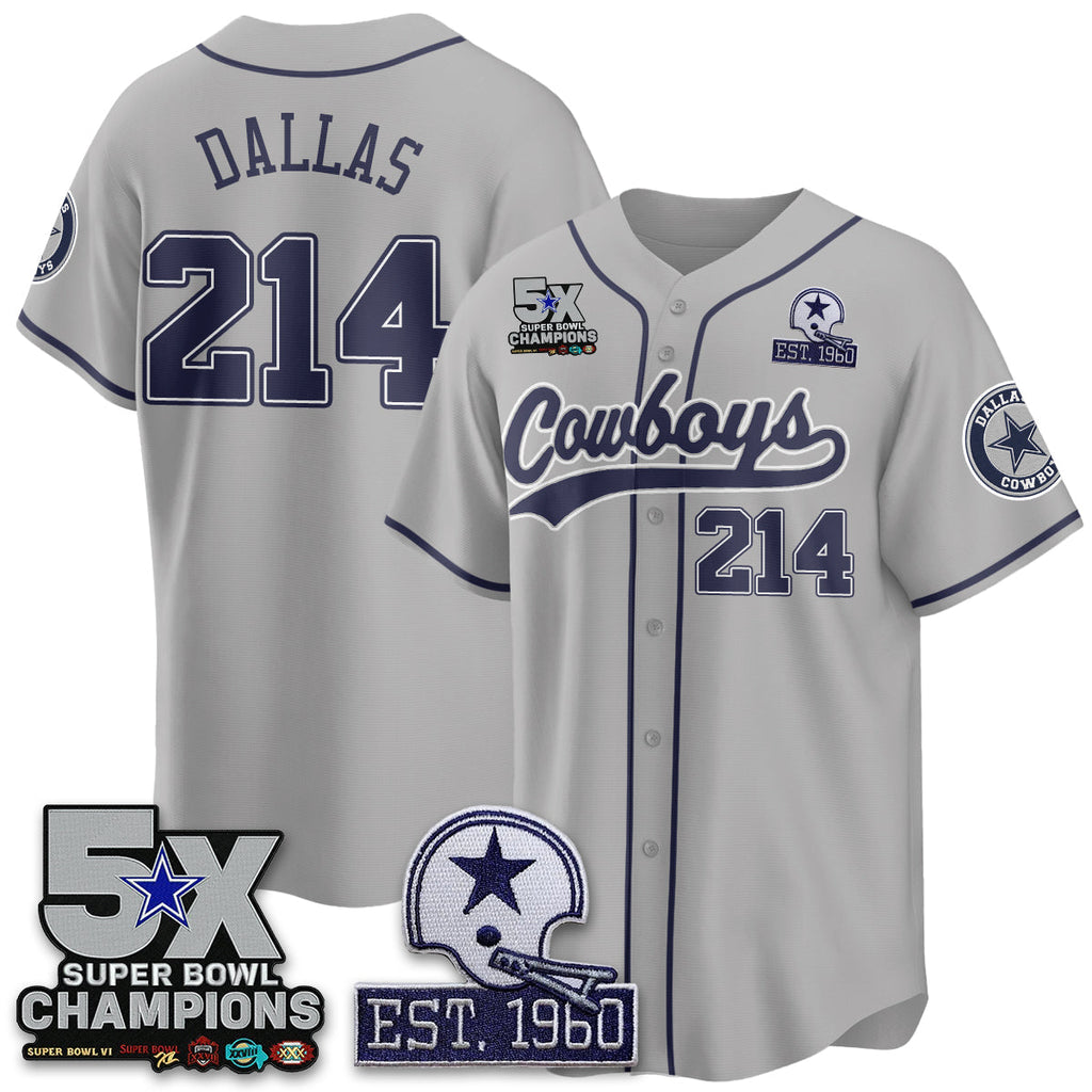 DAL 5-Time Champions Patch Limited Baseball Men Jersey - All Stitched