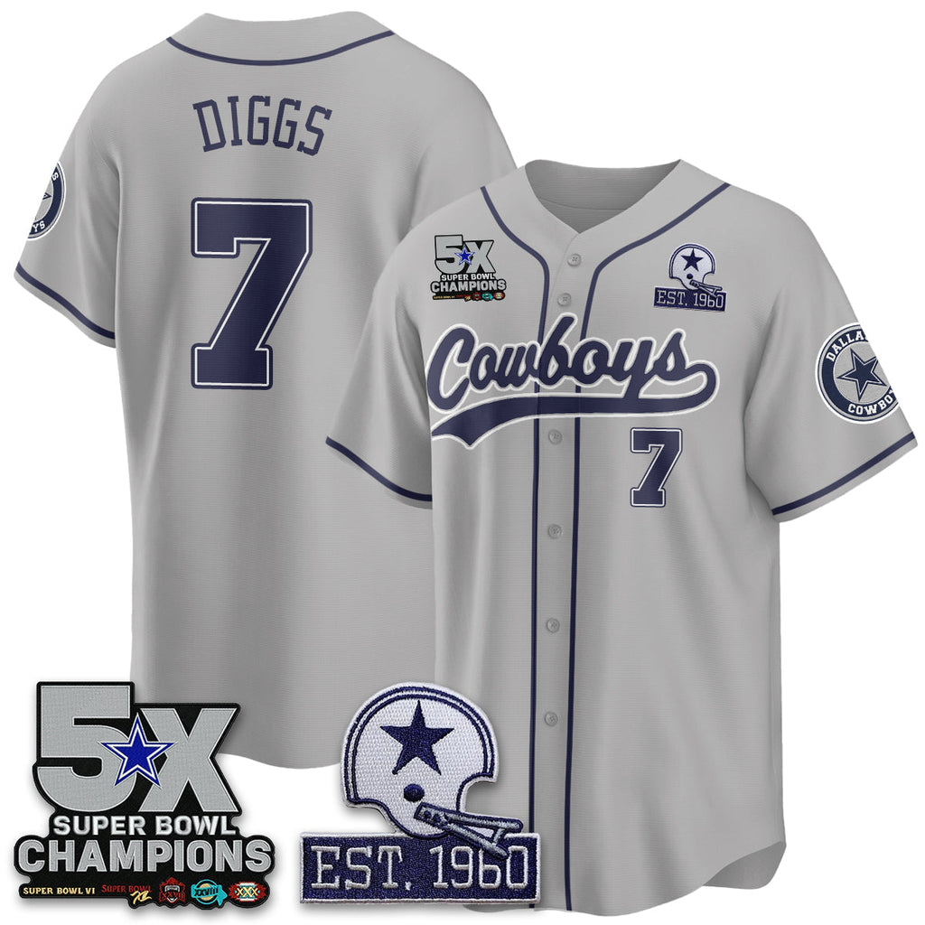 DAL 5-Time Champions Patch Limited Baseball Men Jersey - All Stitched