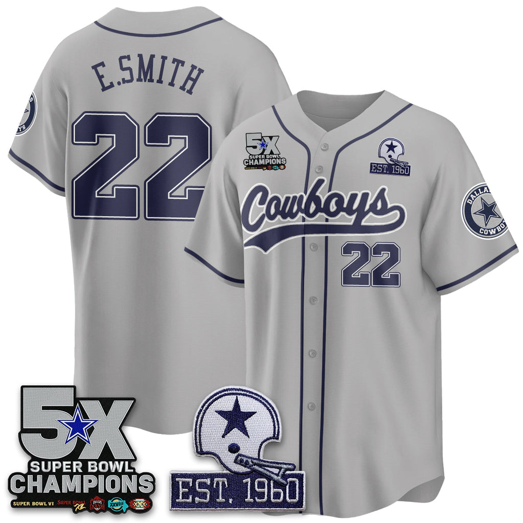 DAL 5-Time Champions Patch Limited Baseball Men Jersey - All Stitched