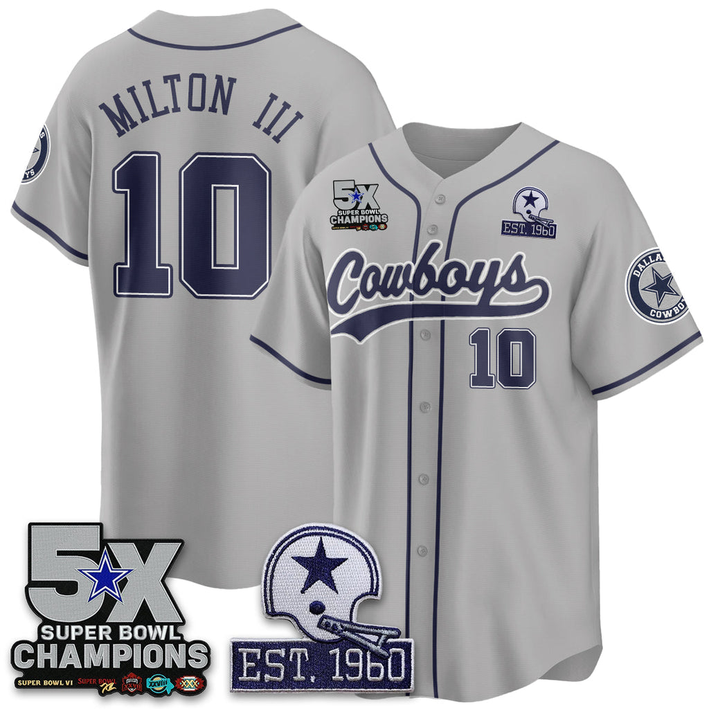 DAL 5-Time Champions Patch Limited Baseball Men Jersey - All Stitched