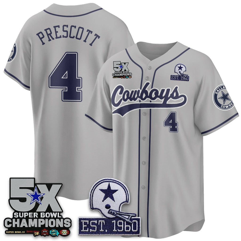 DAL 5-Time Champions Patch Limited Baseball Men Jersey - All Stitched