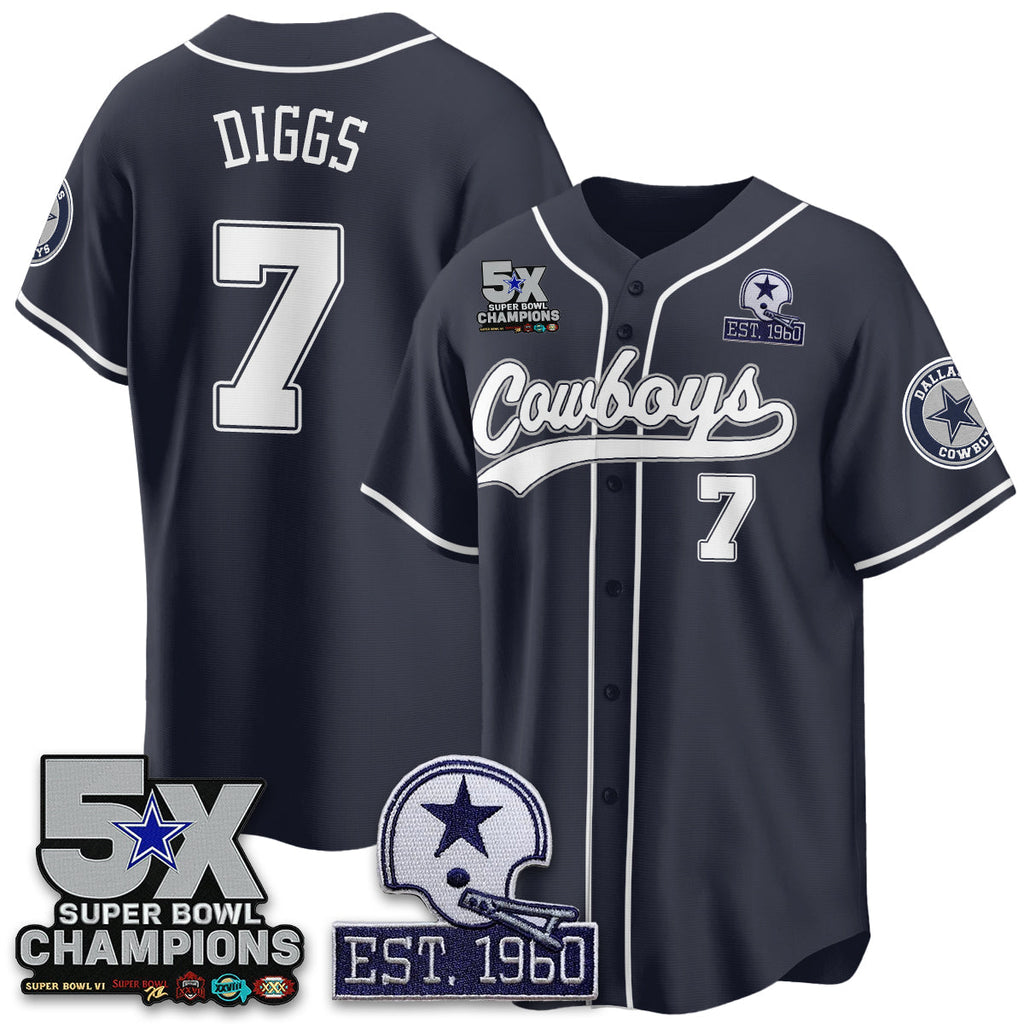 DAL 5-Time Champions Patch Limited Baseball Men Jersey - All Stitched