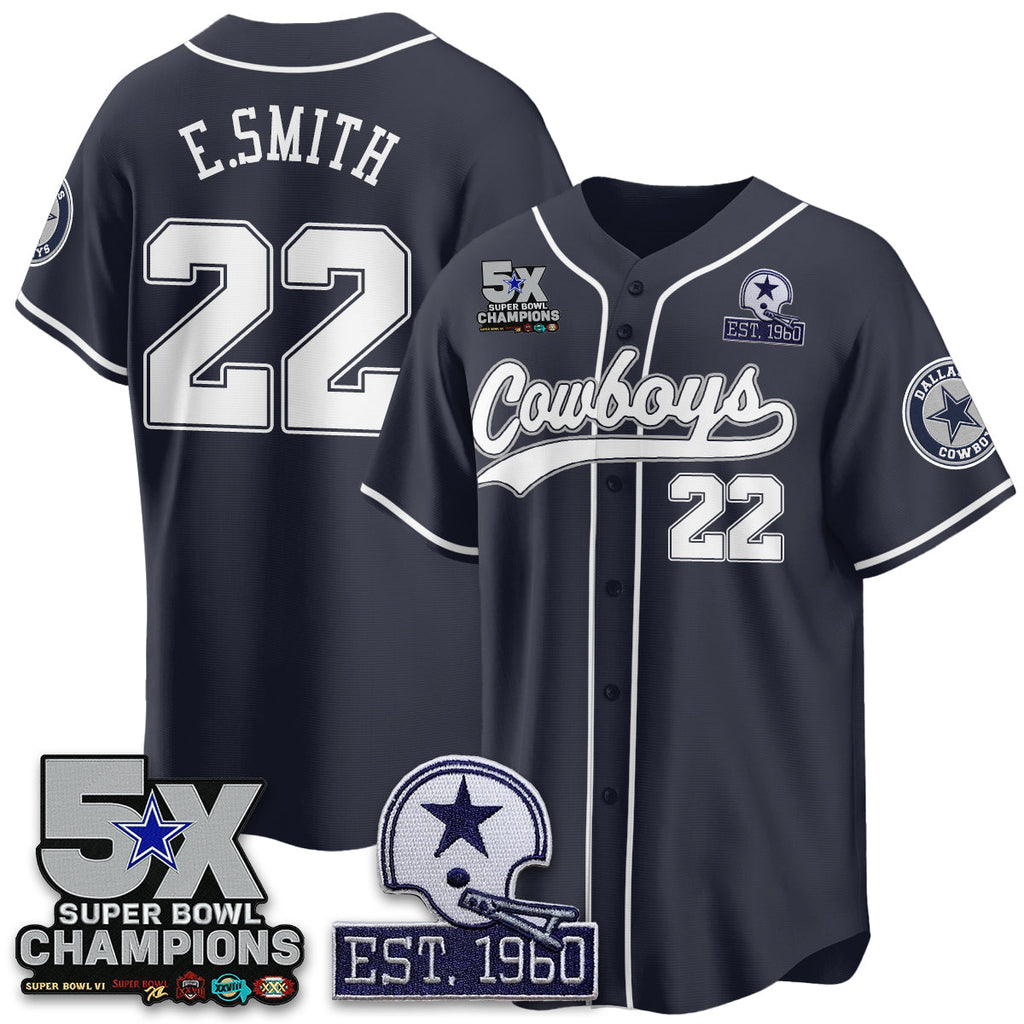 DAL 5-Time Champions Patch Limited Baseball Men Jersey - All Stitched