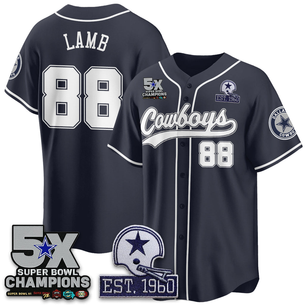DAL 5-Time Champions Patch Limited Baseball Men Jersey - All Stitched