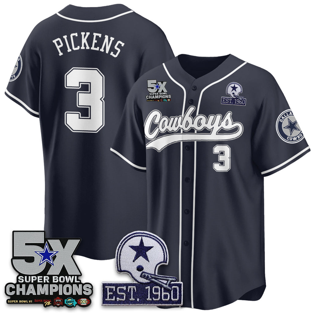 DAL 5-Time Champions Patch Limited Baseball Men Jersey - All Stitched