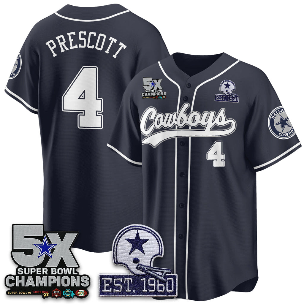 DAL 5-Time Champions Patch Limited Baseball Men Jersey - All Stitched