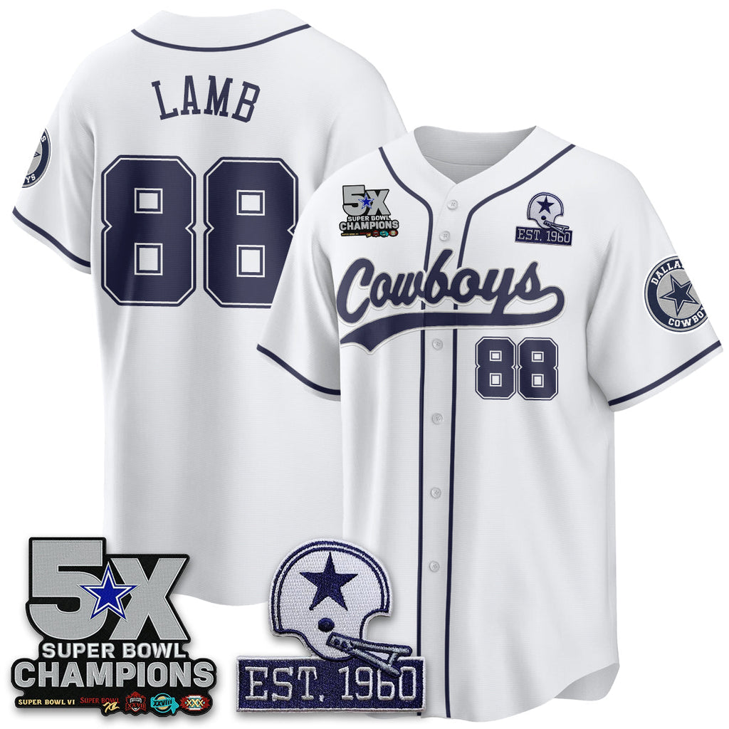 DAL 5-Time Champions Patch Limited Baseball Men Jersey - All Stitched