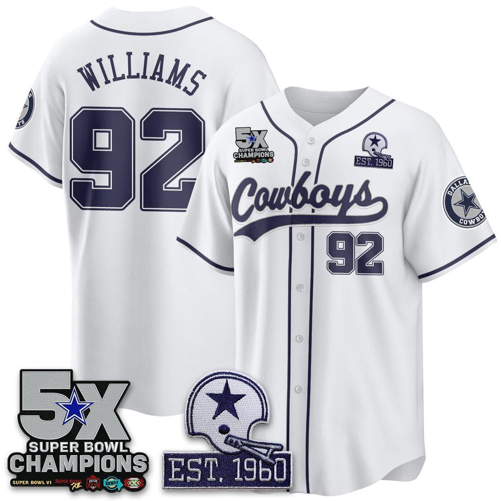 DAL 5-Time Champions Patch Limited Baseball Men Jersey - All Stitched