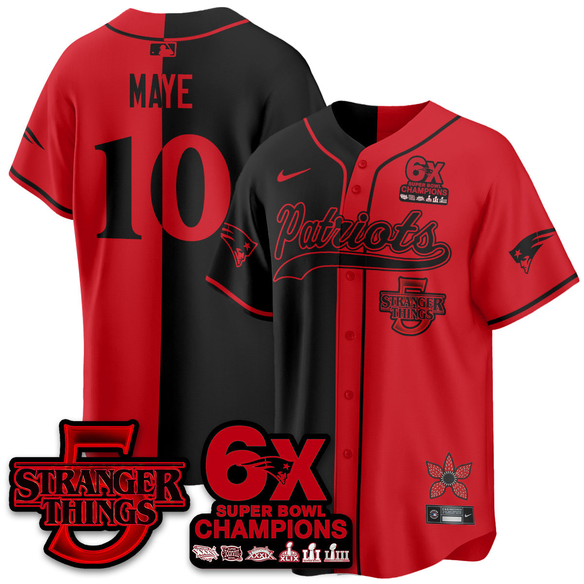 NE Stranger Things Vapor Limited Baseball Men Jersey - All Stitched