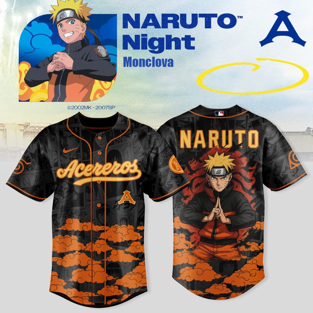 Acereros De Monclova X Naruto Night 2026 Special Edition Baseball Jersey Version 2