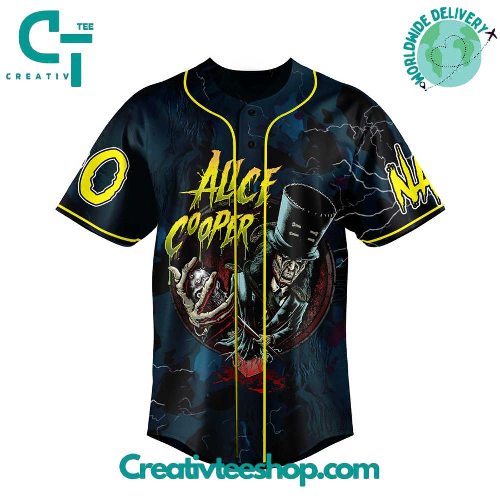 Alice Cooper Too Close For Comfort Baseball Jersey