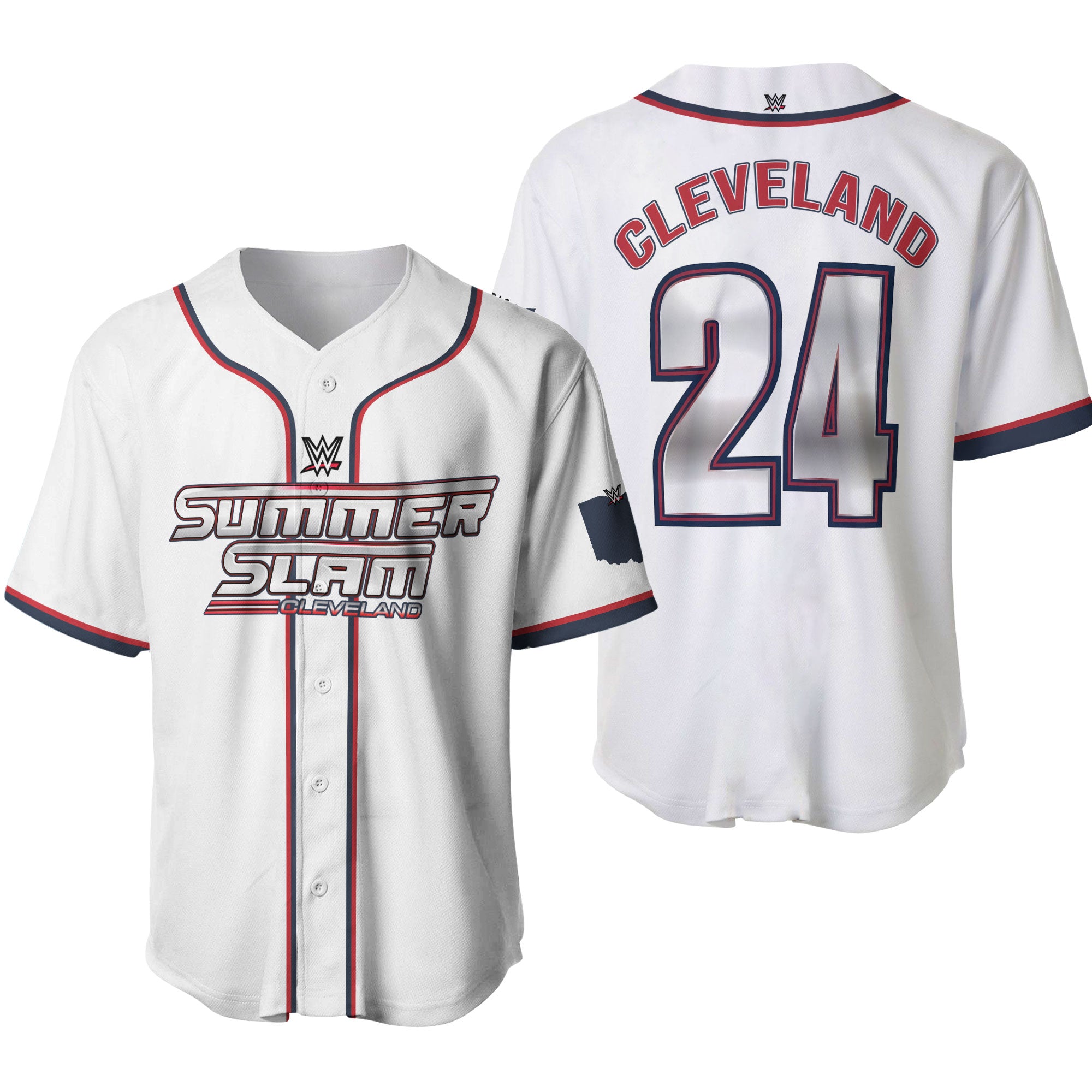 Wwe White Summerslam 2024 Baseball Jersey
