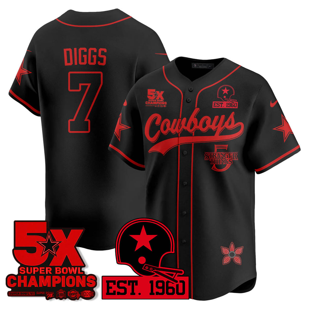 DAL Stranger Things Vapor Limited Baseball Men Jersey - All Stitched
