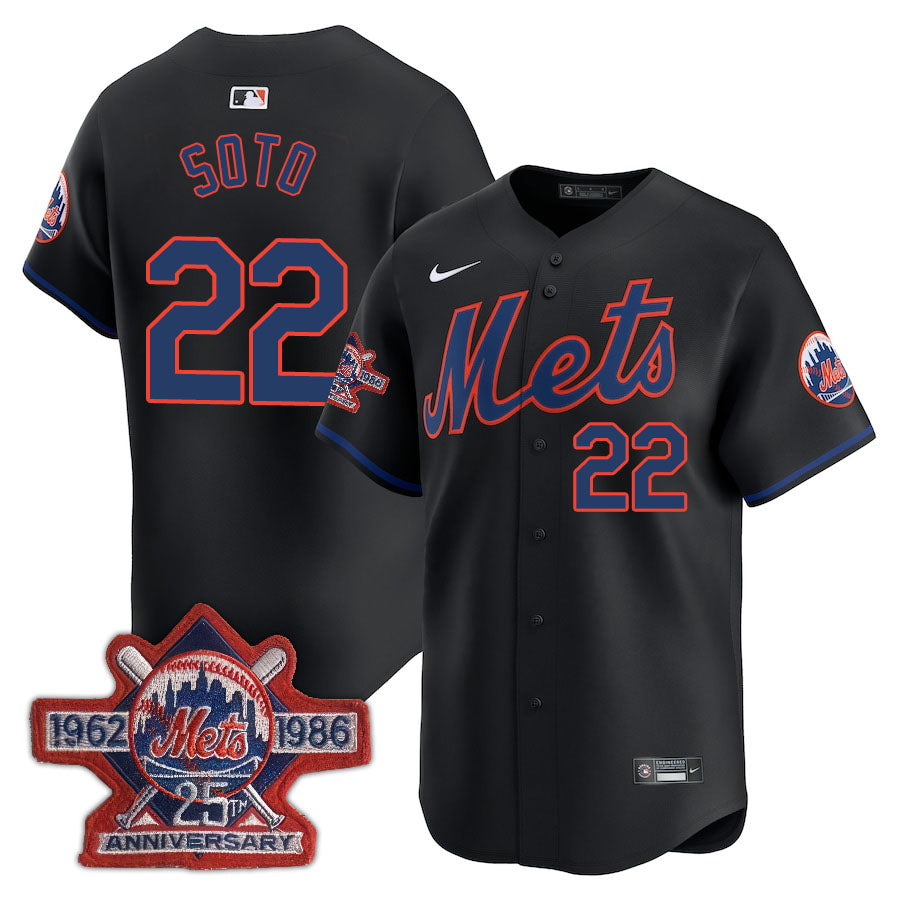 NYM Limited Men Jersey - 1986 Patch - All Stitched