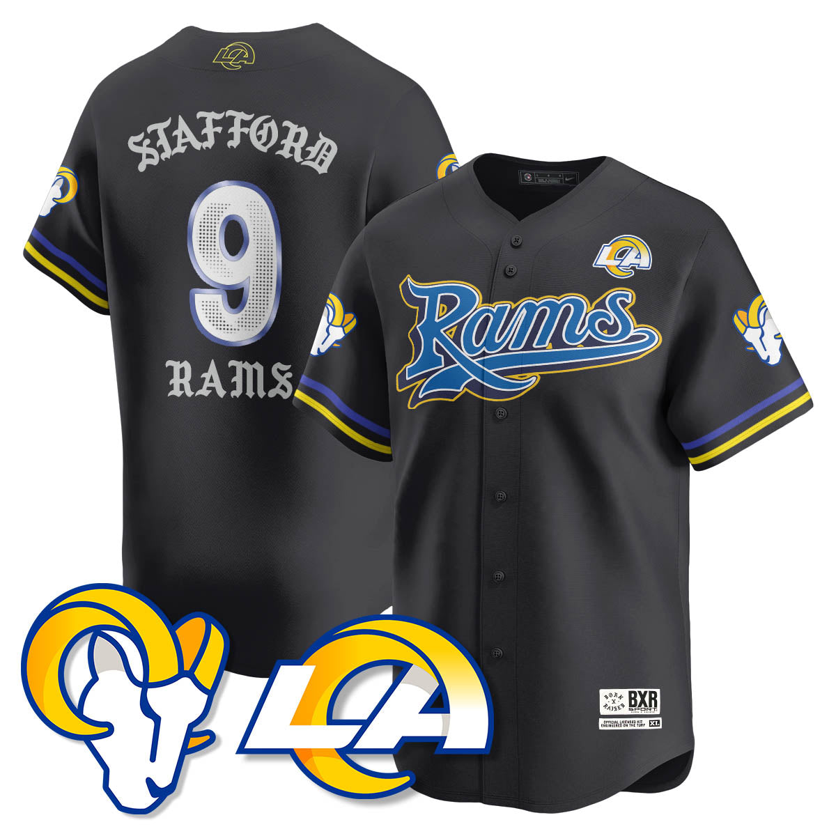 LAR Born x Raised Baseball Men Jersey - All Stitched