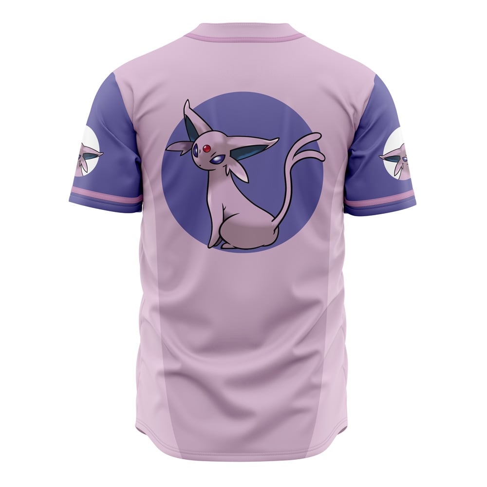 Espeon Baseball Jersey - Stylish Purple Anime Shirt For Fans
