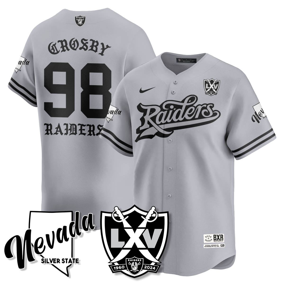 LVR Born x Raised Baseball Men Jersey - All Stitched