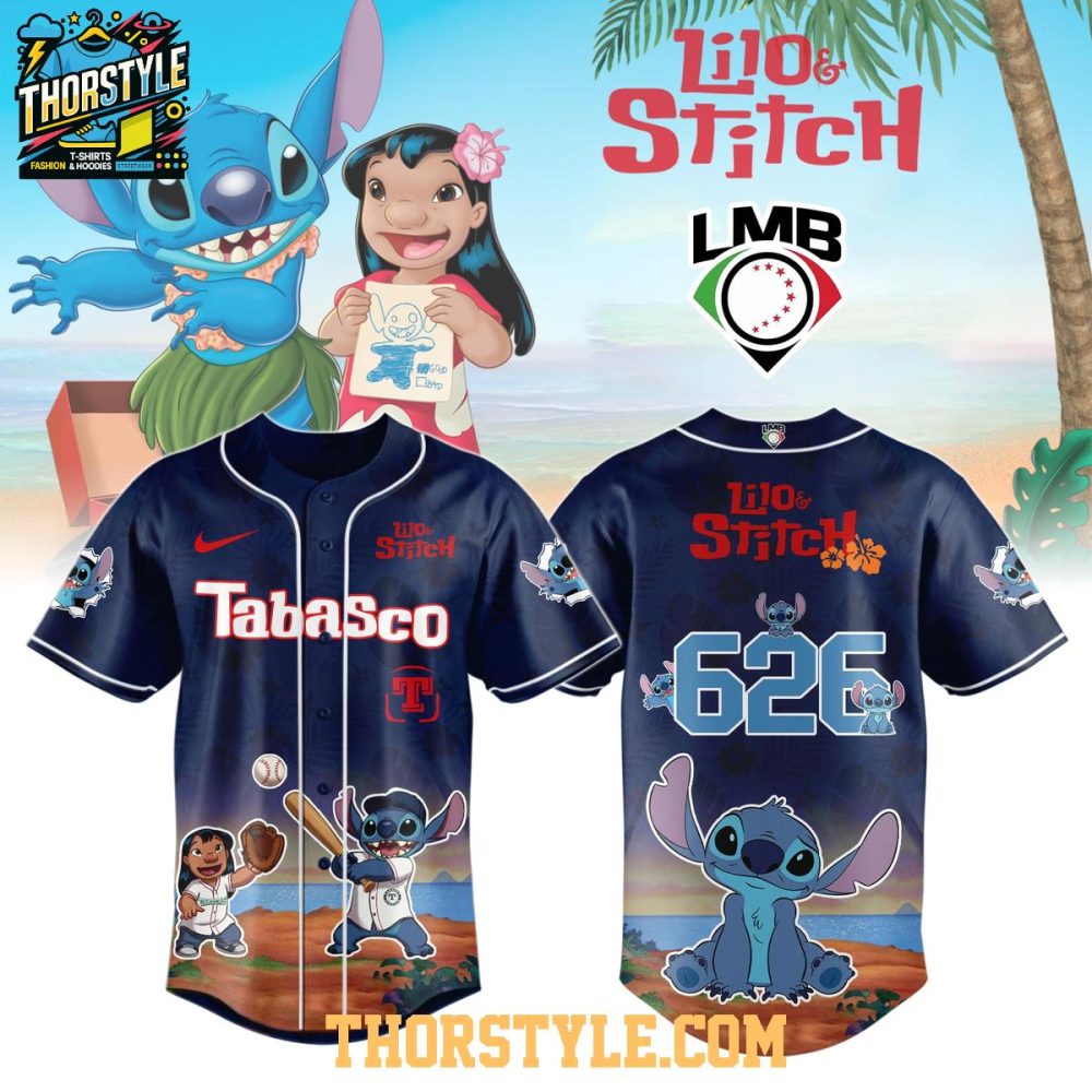 Olmecas De Tabasco X Lilo &amp; Stitch The Memories Disney 2025 Baseball Jersey