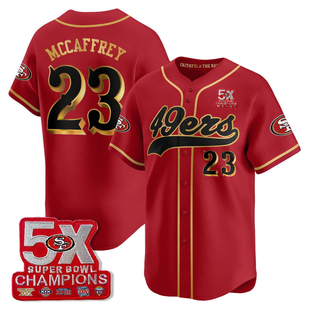 SF 5-Time Champions Patch Vapor Baseball Men Jersey - All Stitched