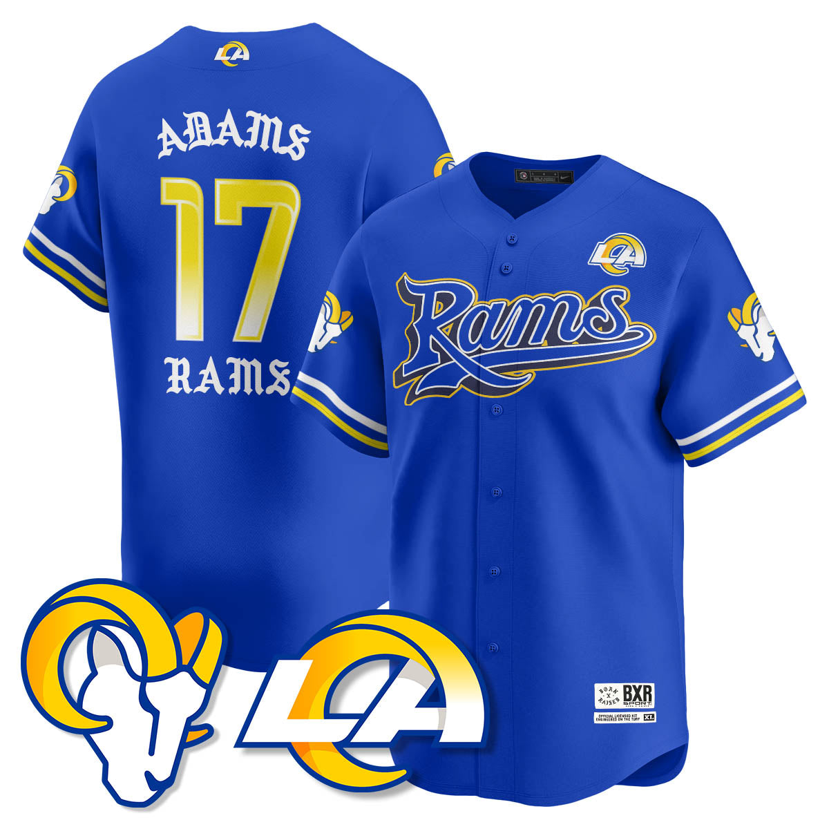 LAR Born x Raised Baseball Men Jersey - All Stitched