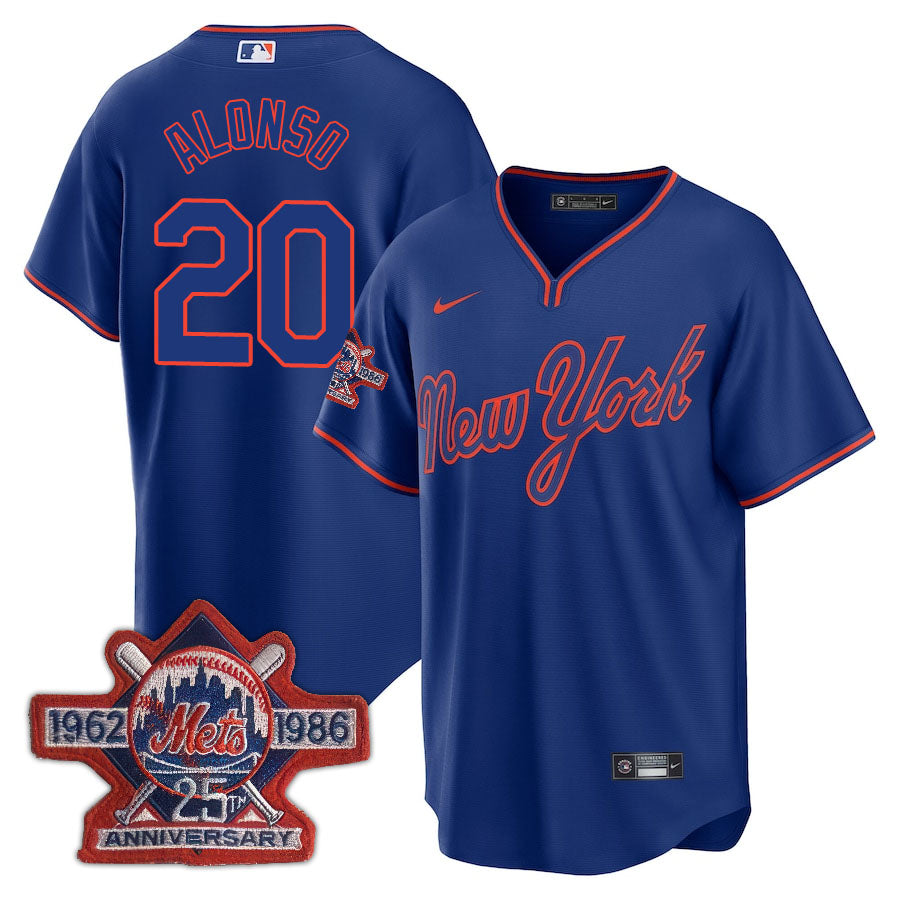 NYM Limited Men Jersey - 1986 Patch - All Stitched