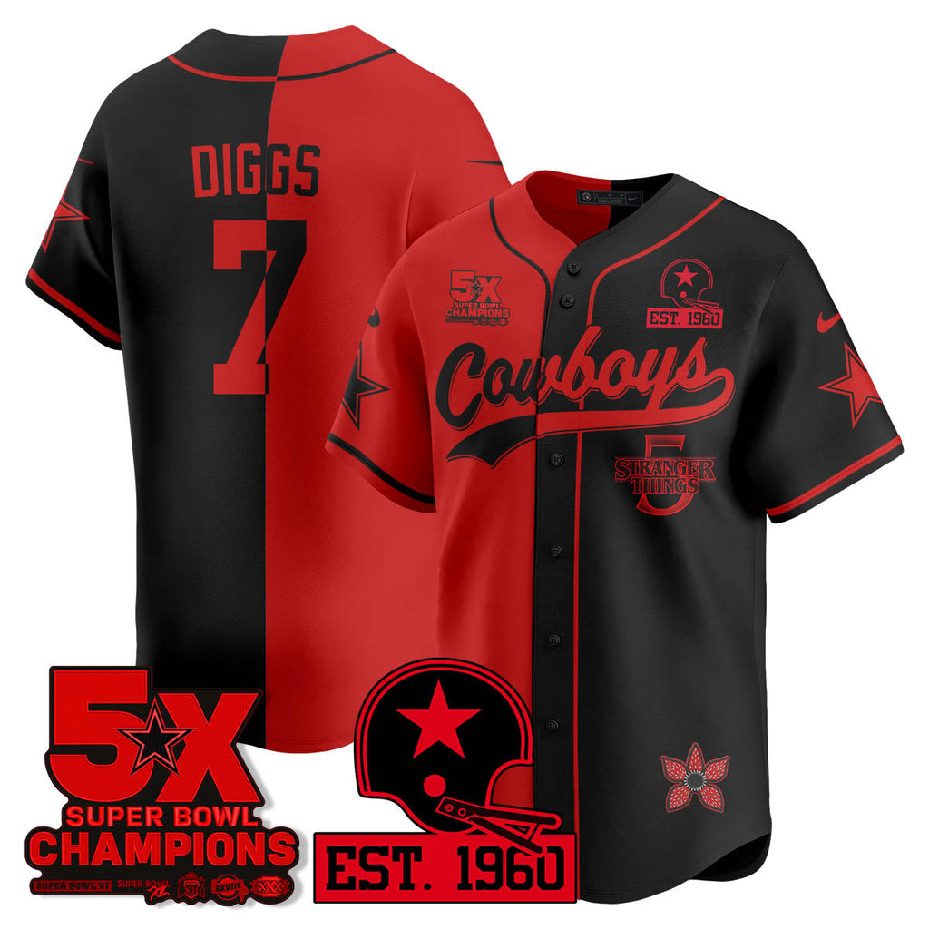DAL Stranger Things Vapor Limited Baseball Men Jersey - All Stitched