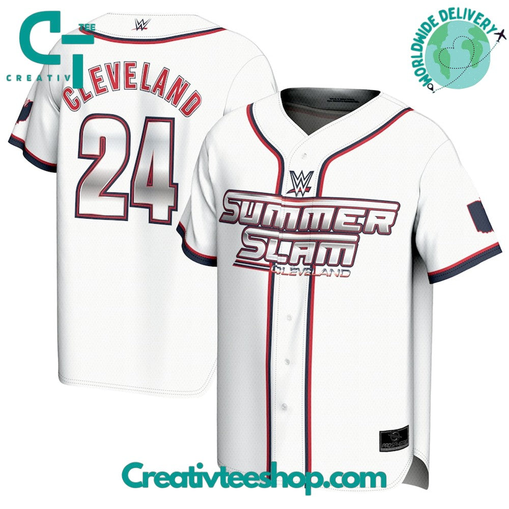 Wwe White Summerslam 2024 Baseball Jersey