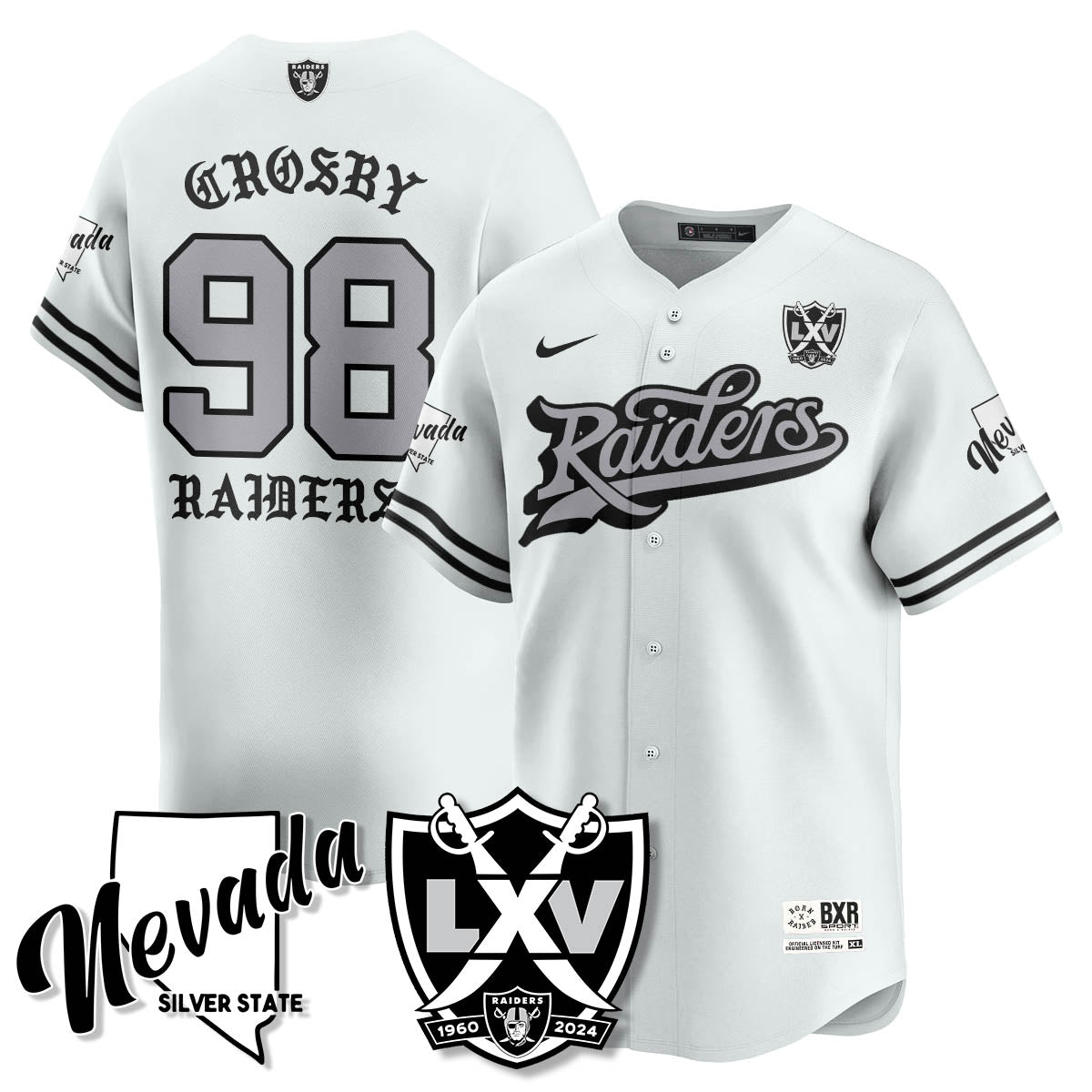 LVR Born x Raised Baseball Men Jersey - All Stitched