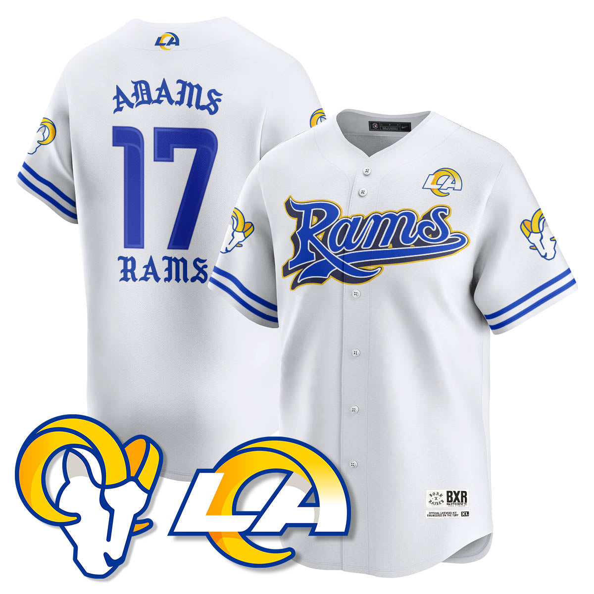 LAR Born x Raised Baseball Men Jersey - All Stitched