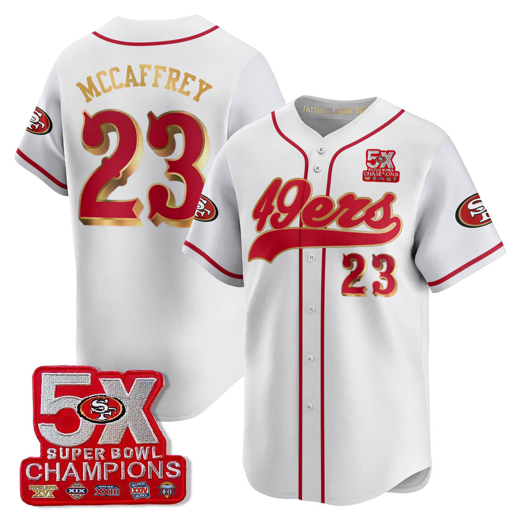 SF 5-Time Champions Patch Vapor Baseball Men Jersey - All Stitched