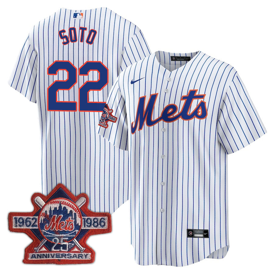 NYM Limited Men Jersey - 1986 Patch - All Stitched