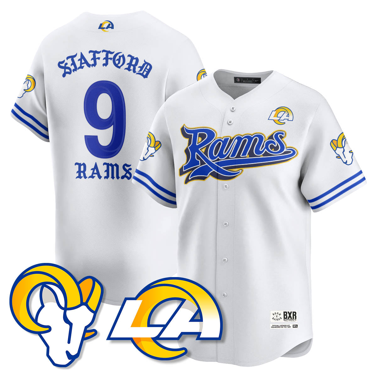 LAR Born x Raised Baseball Men Jersey - All Stitched