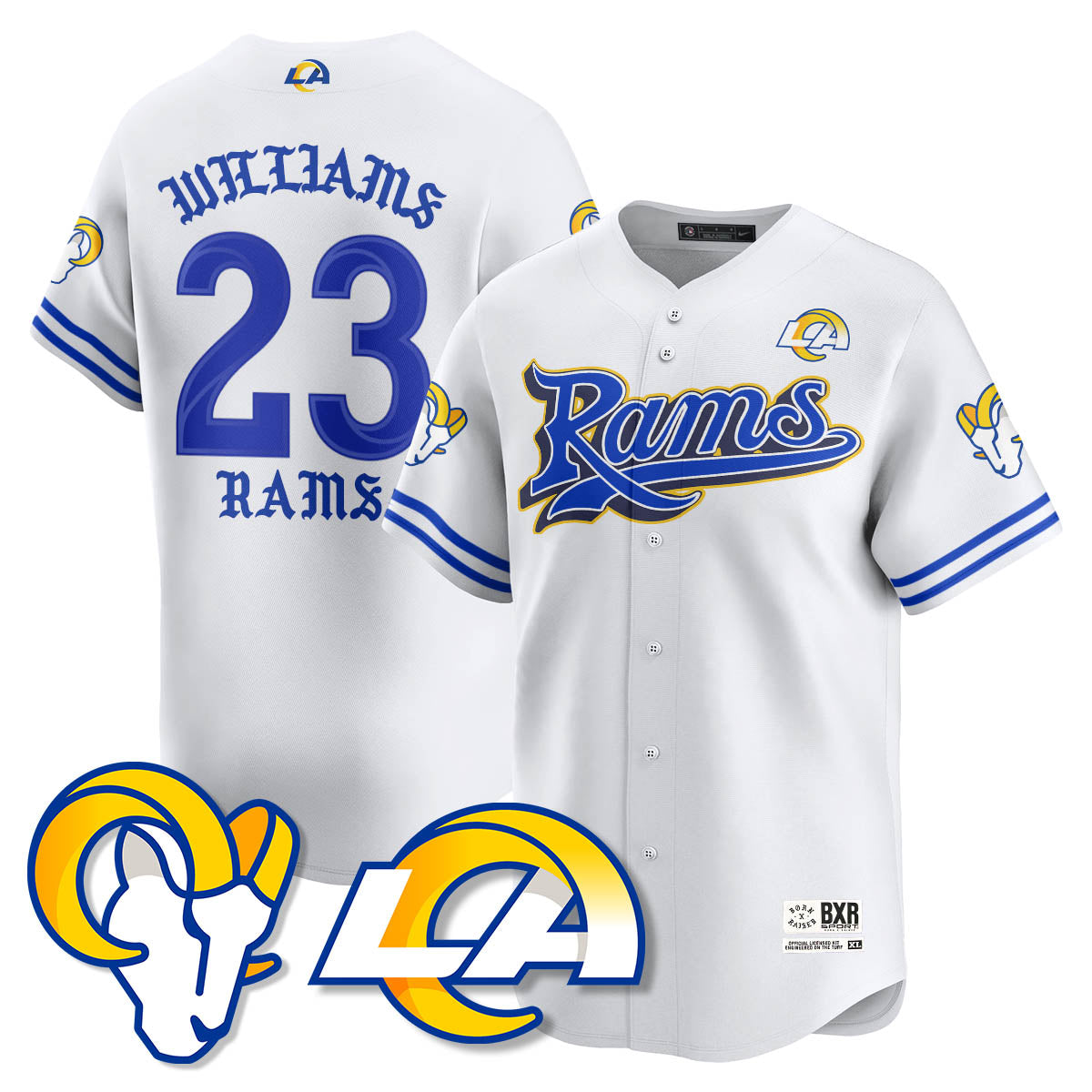 LAR Born x Raised Baseball Men Jersey - All Stitched