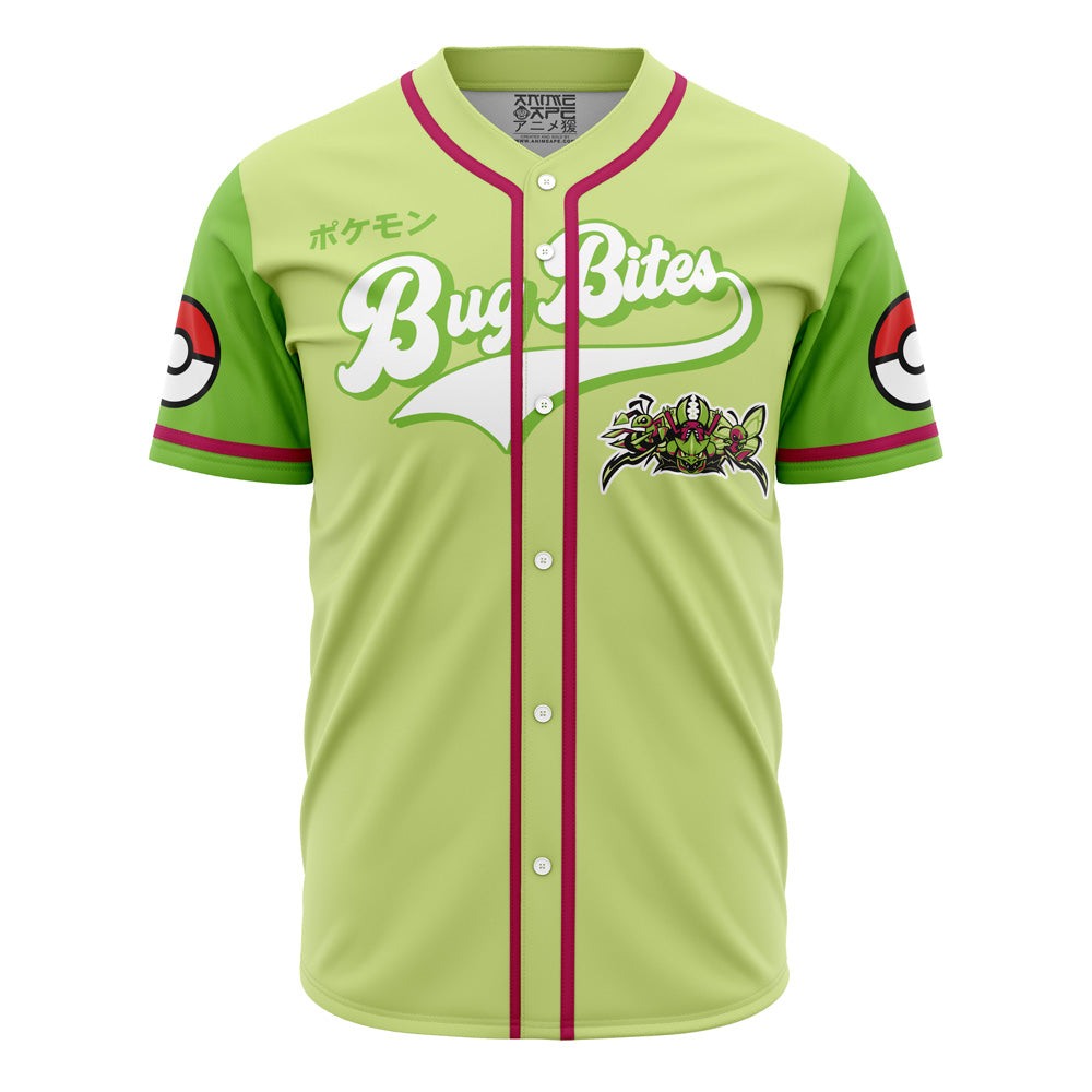 Vibrant Bug-Themed Baseball Jersey - Anime-Inspired Unisex Shirt For Gamers
