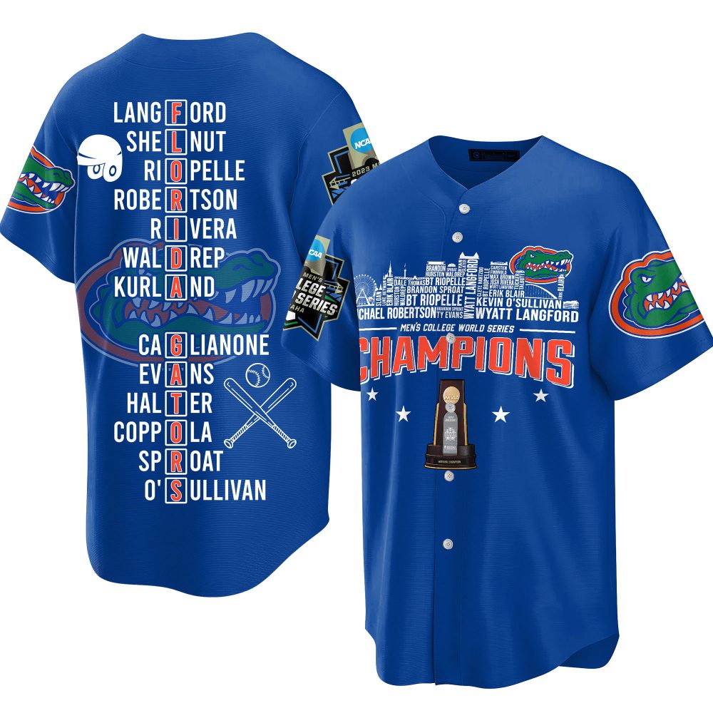 Florida Gators 2023 Baseball Jersey - Ncaa Champions Commemorative Gear