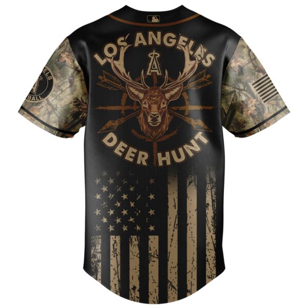 Limited Edition Los Angeles Deer Hunt Camo Baseball Jersey - Perfect For Outdoor Enthusiasts