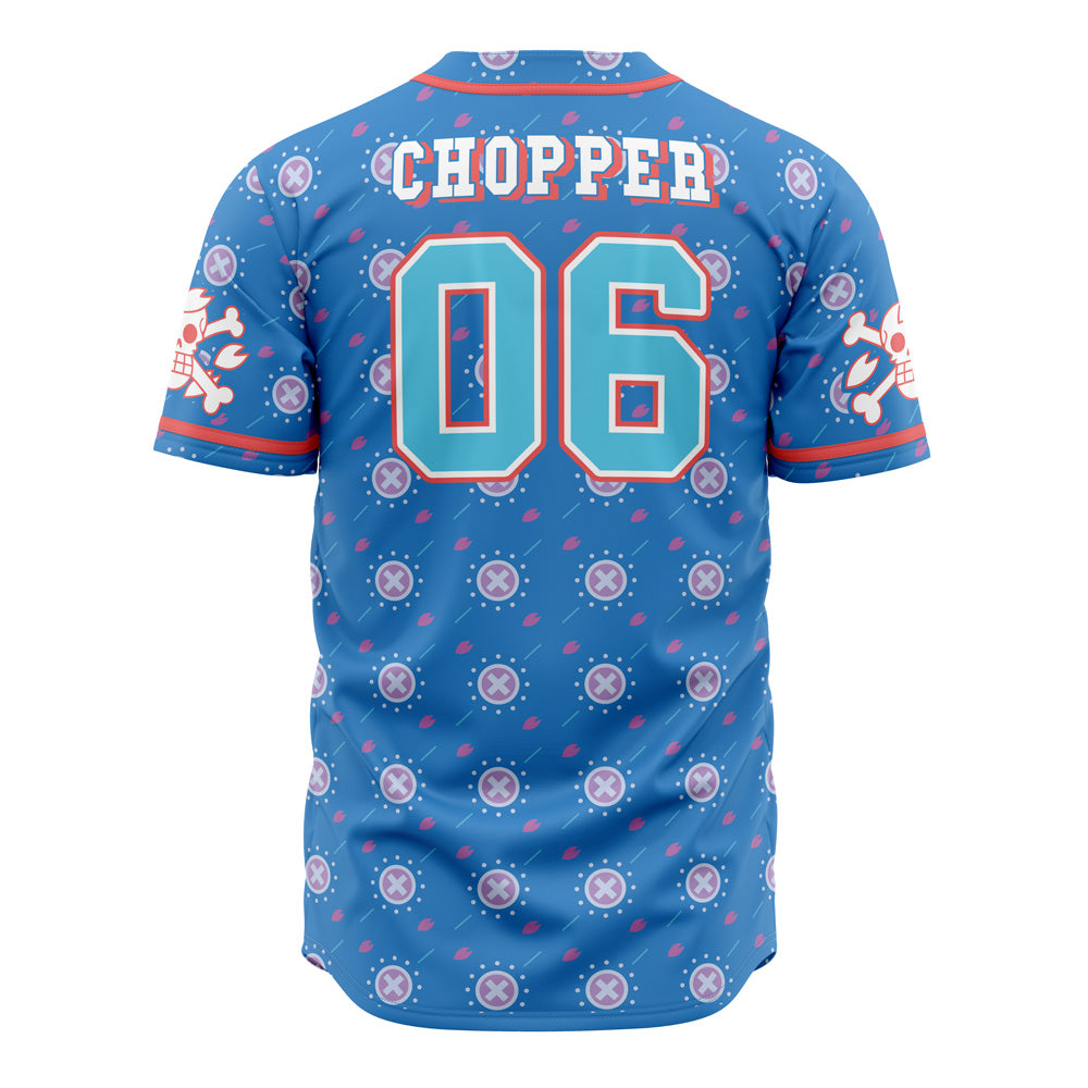 Anime Straw Hat Pirate Baseball Jersey - Blue Graphic Tee For Fans