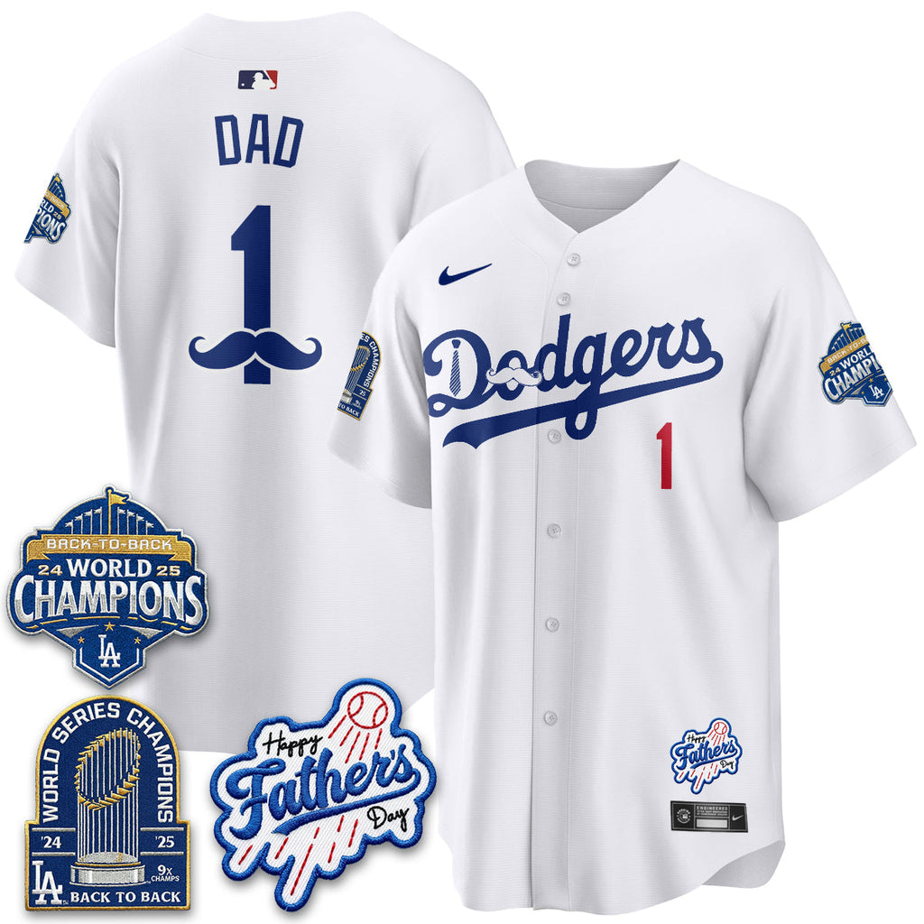 Los Angeles Dodgers Happy Father's Day 2026 Jersey - Stitched