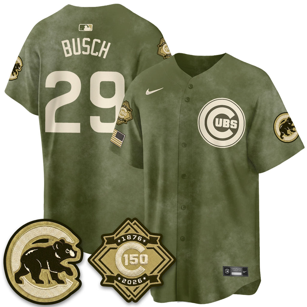 Chicago Cubs New Era Olive 2026 Armed Forces Day Jersey -All Stitched