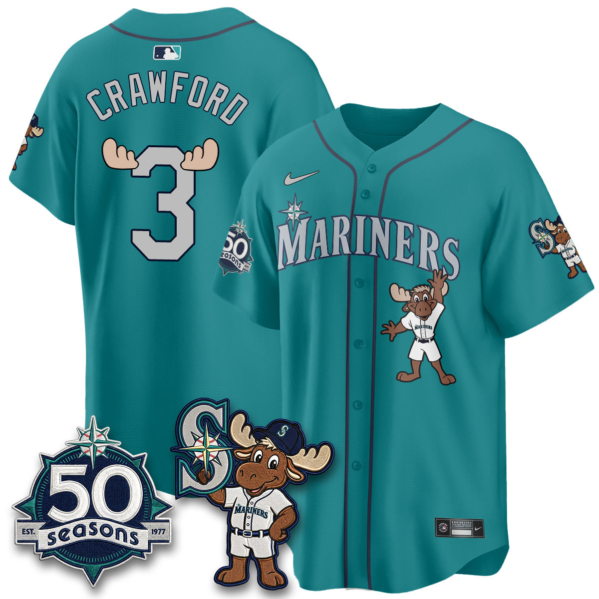 Seattle Mariners Mascot Jersey - All Stitched