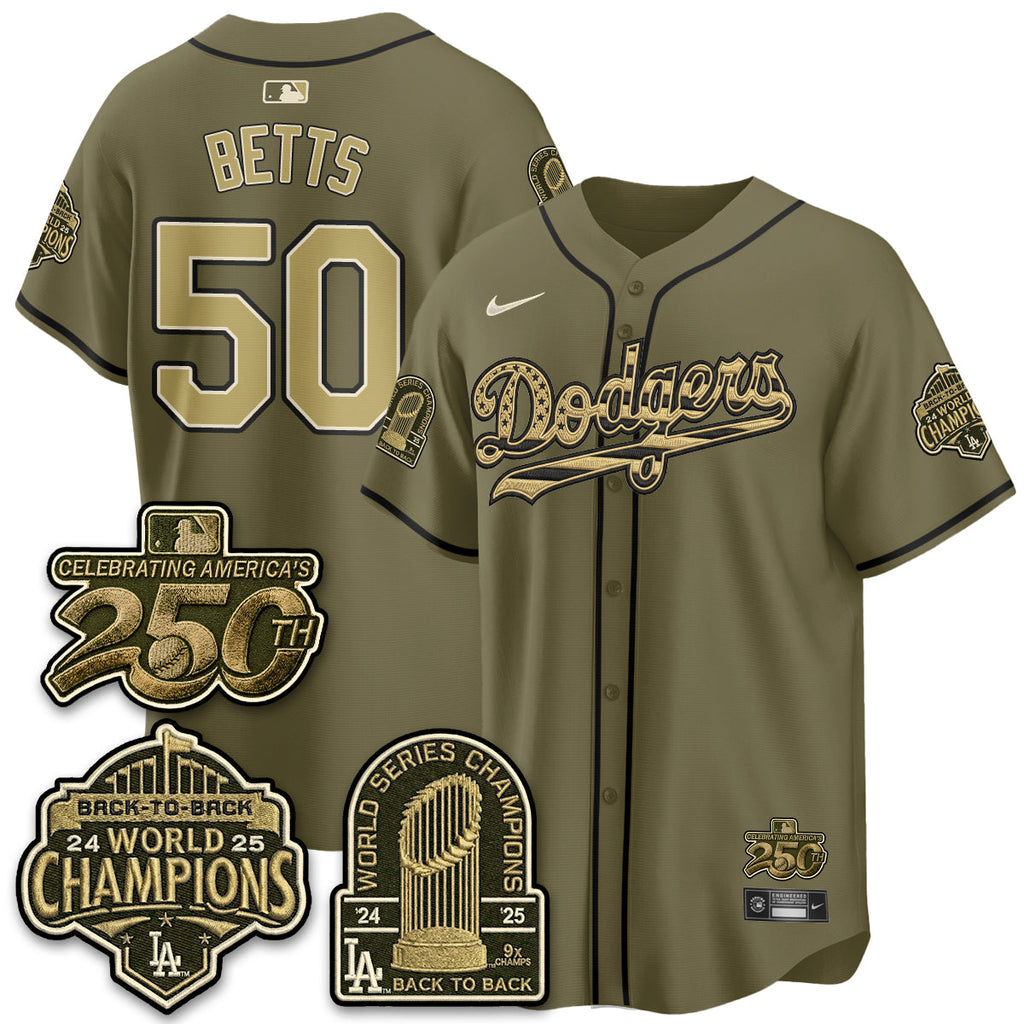 Los Angeles Dodgers New Era Olive 2026 Armed Forces Day Jersey -All Stitched V2